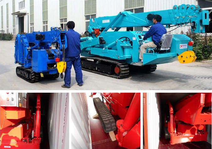 1ton 3 ton 5ton 3t electric diesel mini telescopic rubber crawler winch crane